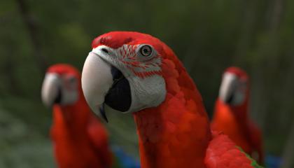 Havainnekuva papukaijasta. 