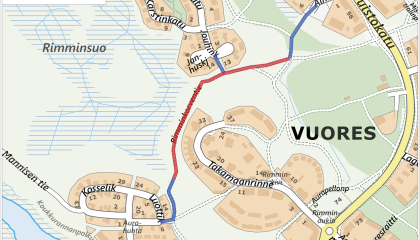 Kartta Isokuusen laduista