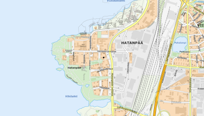 Kuva Hatanpäästä kartalla.