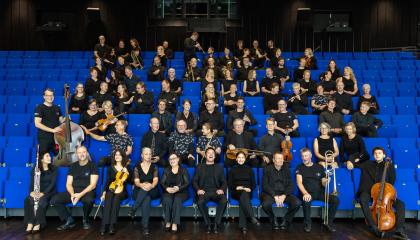 Tampereen kaupunginorkesterin ryhmäkuva 