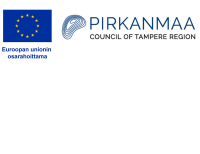 Euroopan unionin lippu ja Pirkanmaan liiton logo.