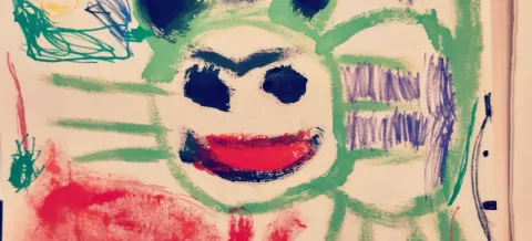 Eskarin maalaama häijy kissa.