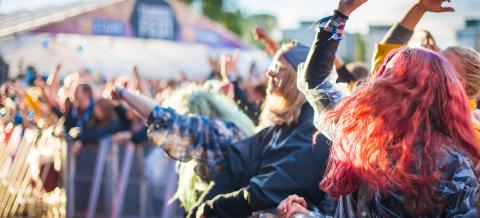 Tammerfestin yleisöä.