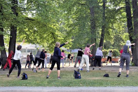 Summer workout in Sorsapuisto.