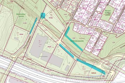 Nirva puiden kaadot kartalla