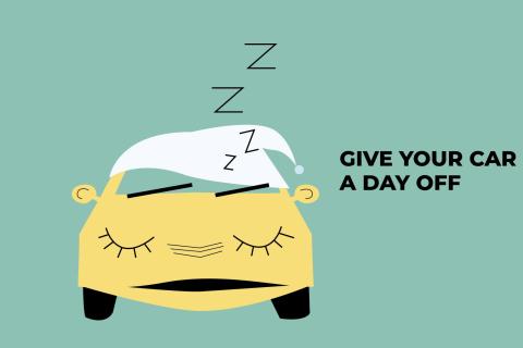 Drawing at a sleeping car.