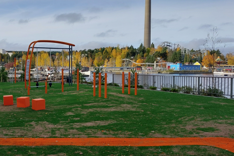 Mustanlahdentörmän kuntoilupaikka.