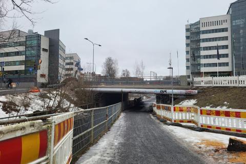 Viinikanojan uusittava silta.