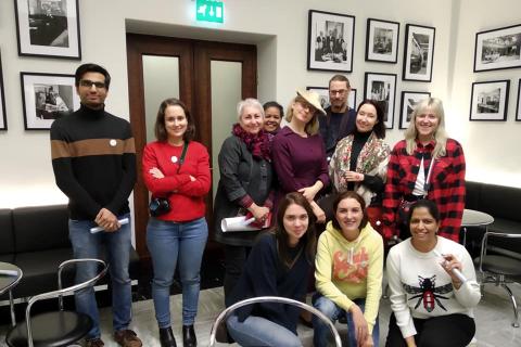 Group of Tampere ambassadors posing together.