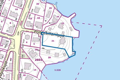 Asemakaavan nro 9037 rajaus virastokartalla