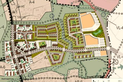 Nurmi-Sorilan keskustan yleissuunnitelma.