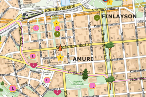 Kuva lapsiperheiden seikkailukohteista kartalla Amurissa.