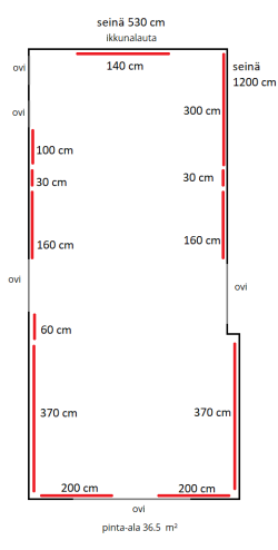 Floor plan of the gallery space.