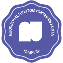 Nuorisovaltuustojen liiton nuorisovaltuustomyönteinen kunta -sertifikaatti, joka on osoitettu Tampereelle